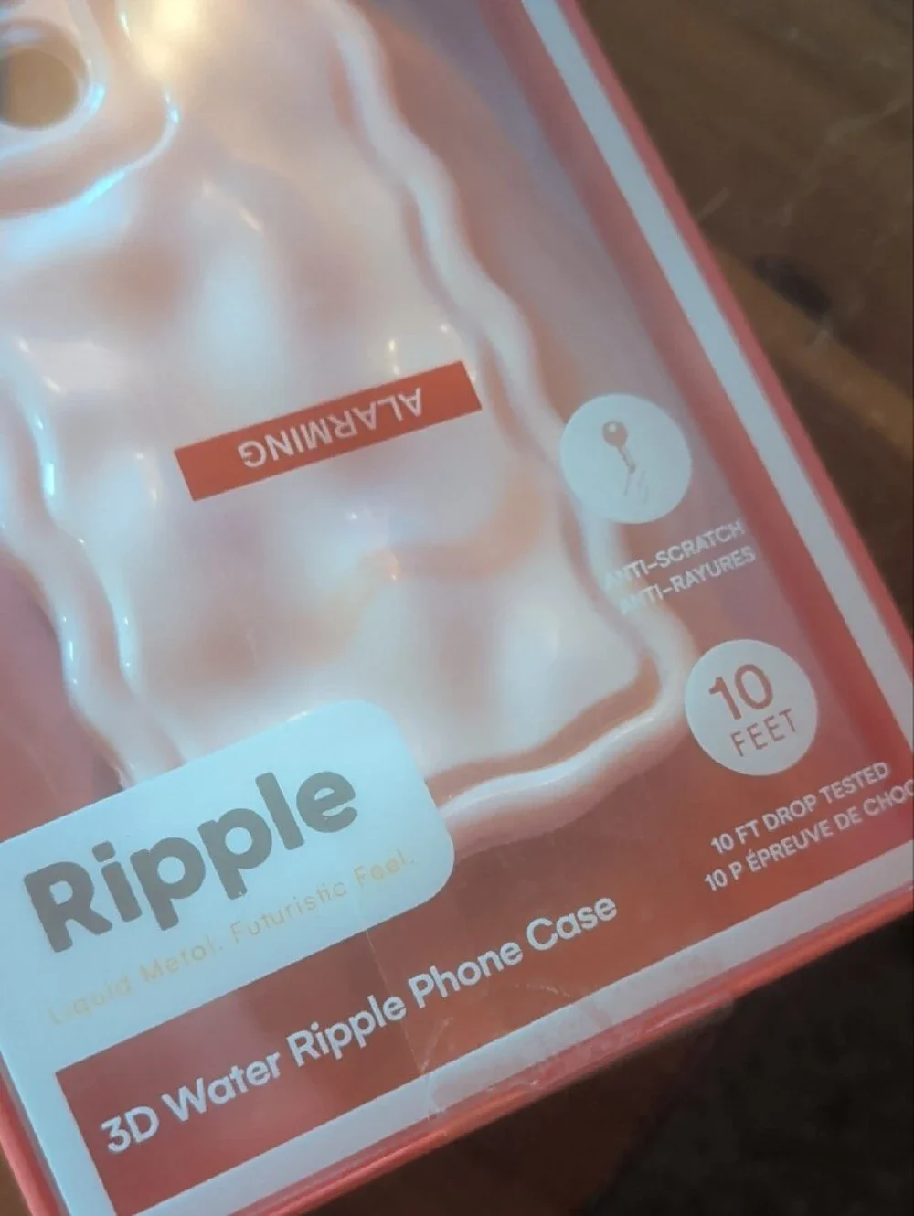 Ripple Pink Phone Case for iPhone 15s - Protective Ripple Design